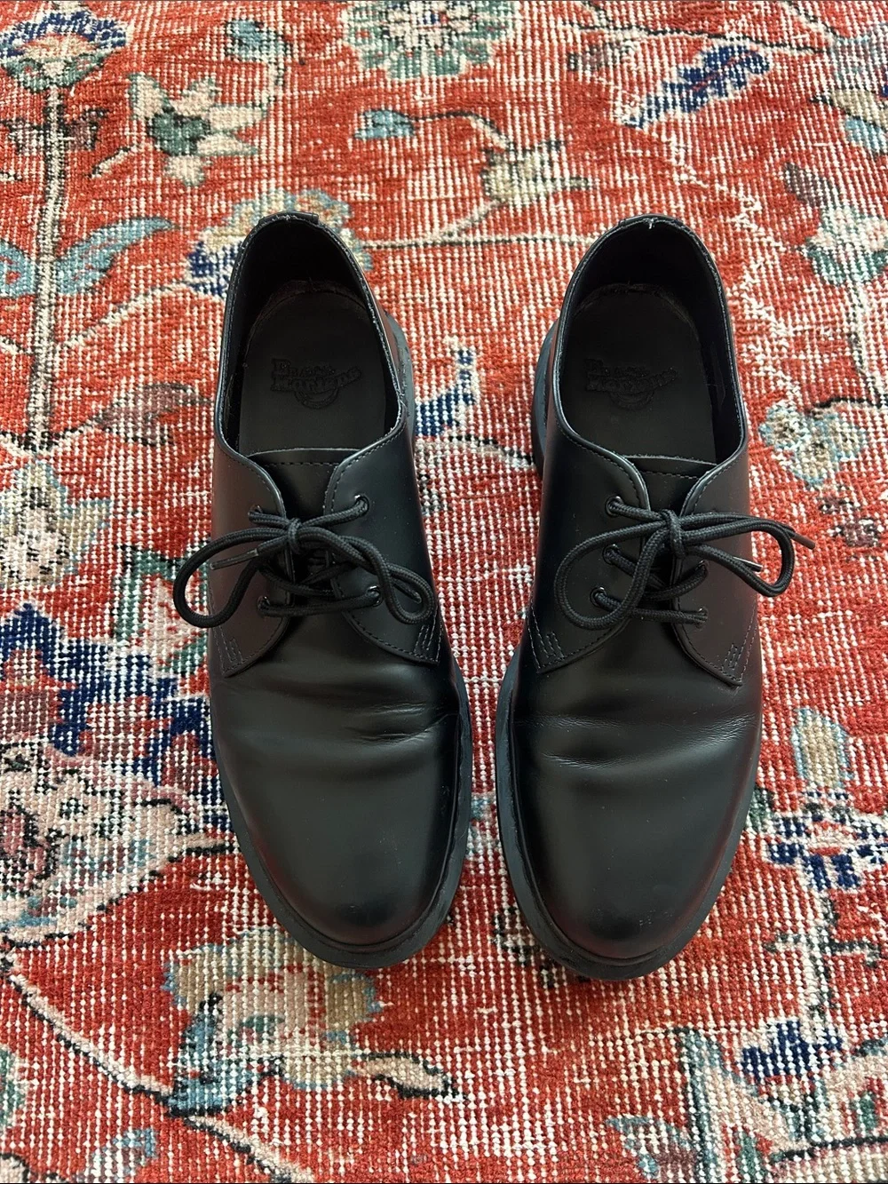 Dr. Martens 1461 Mono - Black Leather Derby Shoes - Size US 11M
